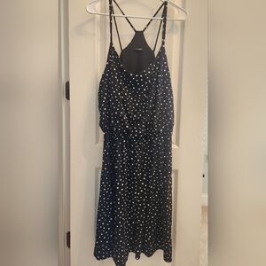 EUC Stitch Fix Papermoon 1X Stretchy Dress Black/White Dots